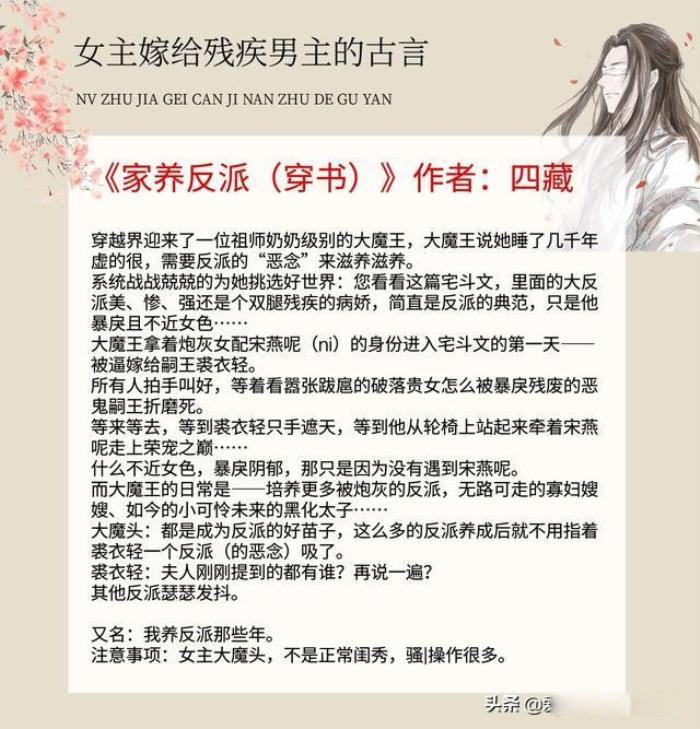 好看的男主是残疾人小说推荐 暖文古言:男主角是残疾人宠文